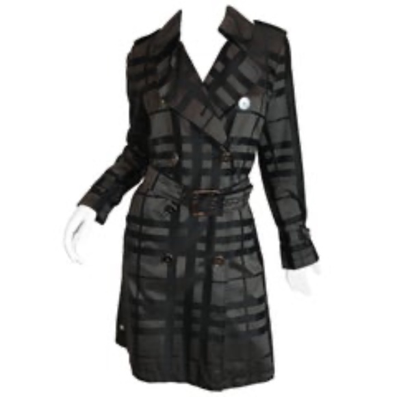 Burberry London Trench Plaid black/grey,  size 10 - Picture 2 of 14